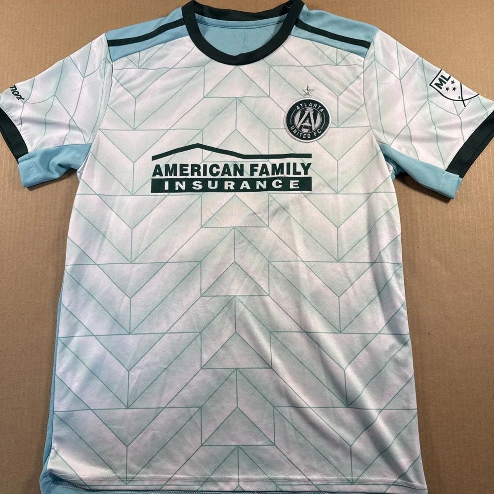 adidas Atlanta United FC Soccer Jersey White/Green, See Measurement Photos